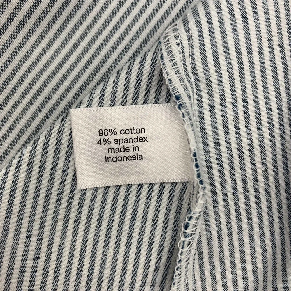 Lane Bryant Outlet Shirt Size 22 Striped Long Sleeve Button Up Collared Stretch - Picture 7 of 8